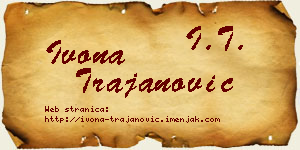 Ivona Trajanović vizit kartica
